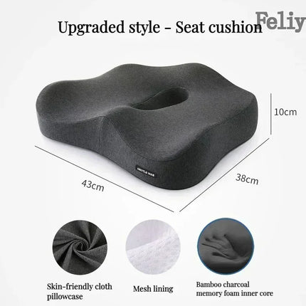 Feliy Memory Foam Office Chair Cushion Lumbar Support by zapcart