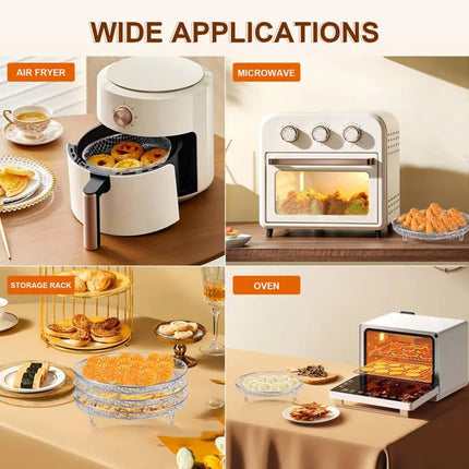 Choice Air Fryer Racks 3pc Stackable Stainless Mesh Home by zapcart