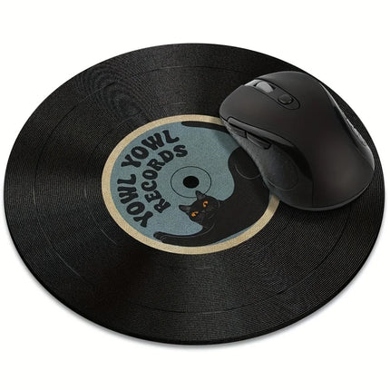 Mairuige Vintage Vinyl Round Mouse Pad Non Slip Desk Mat by zapcart