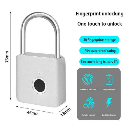 Xiaomi MIJIA Smart Fingerprint Padlock IP54 Waterproof Home by zapcart