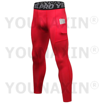 YOUNAXIN Men's Basketball Compression Pants With Pocket by zapcart