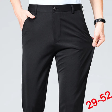 Plus Size Men Dress Pants ENWEIGECN Black Stretch Formal by zapcart