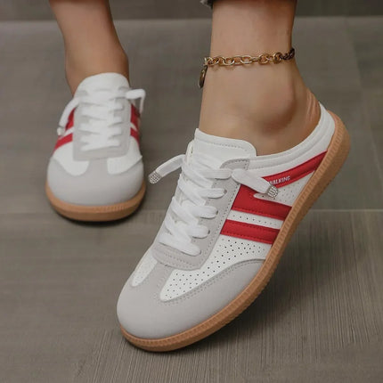 FANAN Women Mules Slip On Platform Comfort Casual Sneakers by zapcart