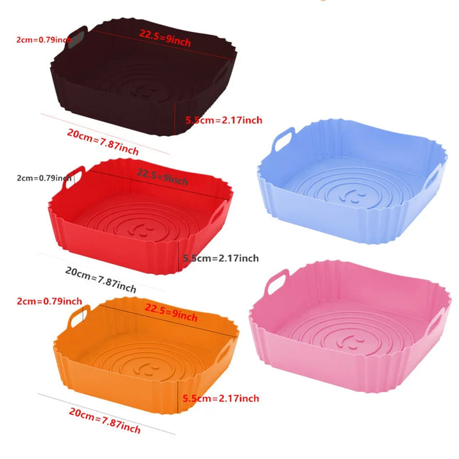 Choice Reusable Air Fryer Pan Liner Nonstick Silicone Cooks by zapcart