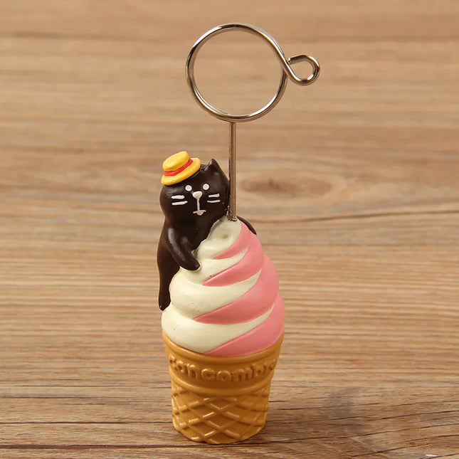 Choice Office Desk Note Holder Cute Ice Cream Cat Monster by zapcart