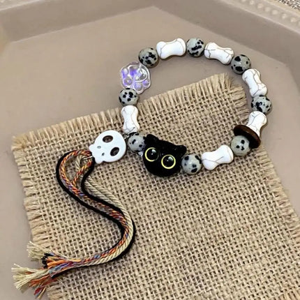 Couples Matching Glow In The Dark Cat Head Bracelets by zapcart