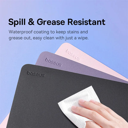 Baseus PU Leather Mouse Pad Waterproof Non Slip PC Gamers by zapcart