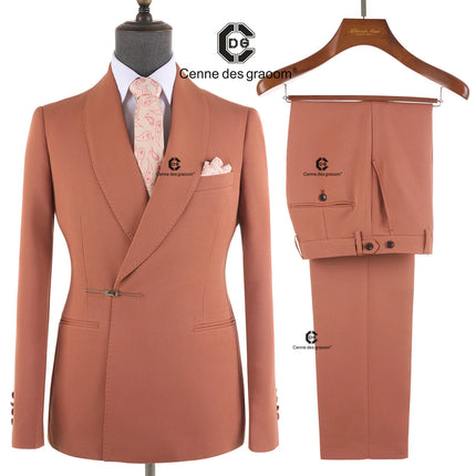 Cenne Des Graoom Mens Skinny Suit Set Light Grey 2 Piece by zapcart