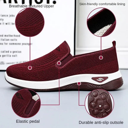 Women’s Cloth Flats Plus Size Walking Shoes Comfort by zapcart