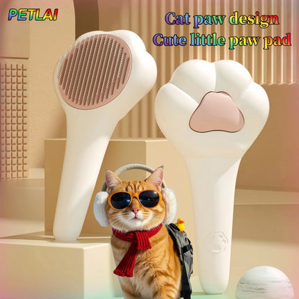 Cat Hair Remover Comb Flea Comb grooming with Release Button pet hair removal comb Cute design Paw massage Grooming Supplies by zapcart