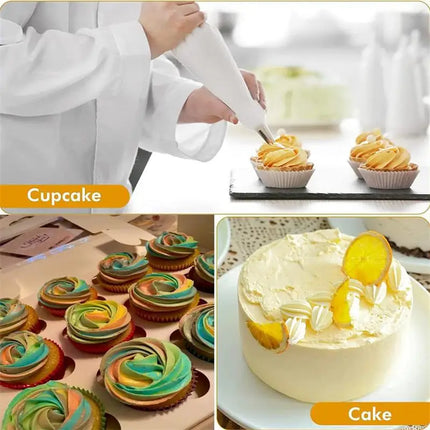 Choice Silicone Piping Bags Set With Steel Tips For Newbies by zapcart