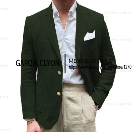 CN Jiangsu Just One Blazer Linen Suit For Men Wedding Ready by zapcart