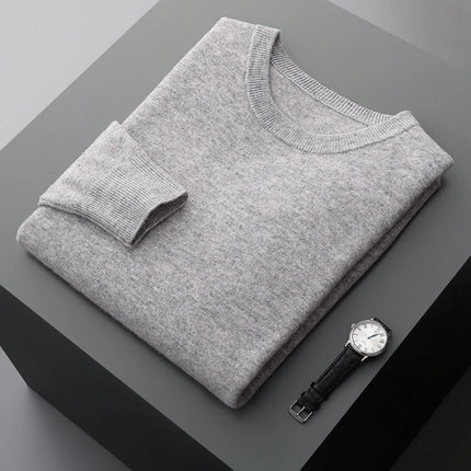 Zocept Men's Merino Wool Sweater Round Neck Thickened Warm by zapcart
