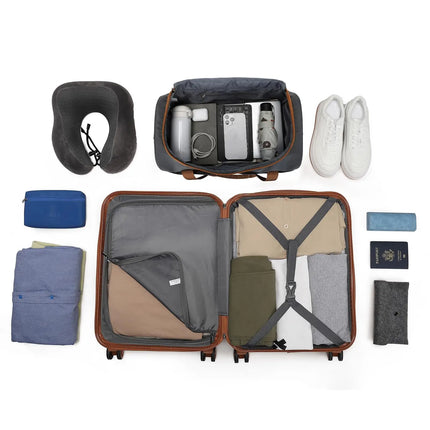 Kono 2 Piece Lightweight Luggage Set Ryanair TSA Lock by zapcart