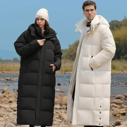 CN Fujian Goose Down Jacket Unisex Long Hooded Parka by zapcart
