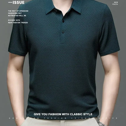 Fujian Choice Mens Polo Shirt Ice Silk Breathable Comfort by zapcart