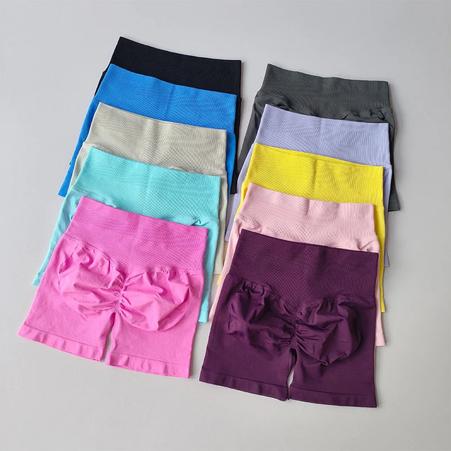 Peach Buttock Lifting High Waisted Yoga Shorts Women by zapcart