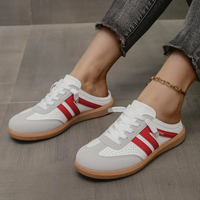 FANAN Women Mules Slip On Platform Comfort Casual Sneakers by zapcart