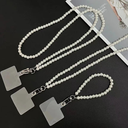 BAPPSUSCN Pearl Phone Lanyard Anti Lost Clip For Women by zapcart