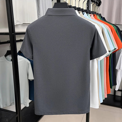 Men's Polo Shirt Embroidered Pony CN Zhejiang Breathable by zapcart