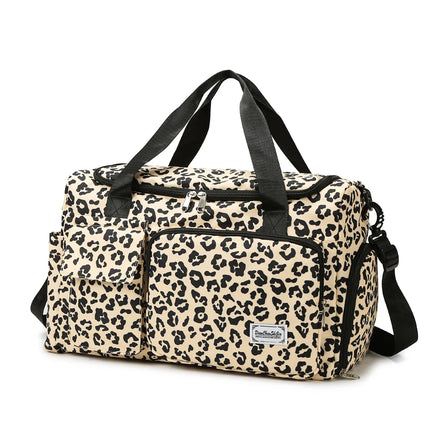 HOCODOC Leopard Print Travel Bag Large Capacity Pockets by zapcart