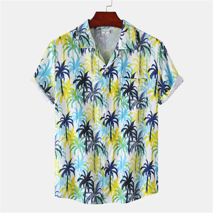 CN Jiangxi Men Quick Dry Beach Shirt Hawaiian Flamingo by zapcart