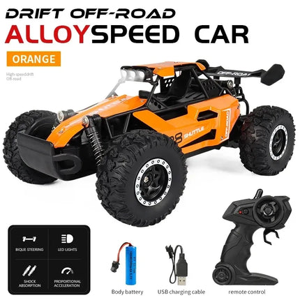 Kids RC Car 1 16 2WD Off Road LED Light 2 4G High Speed by zapcart