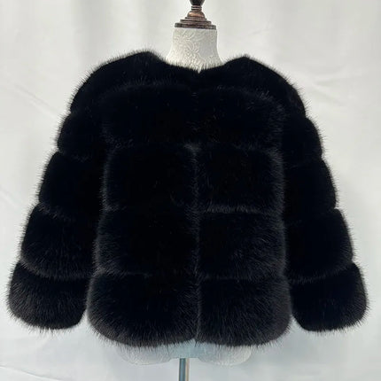 FANPUGUIZHEN Pink Faux Fur Coat For Women Warm And Elegant by zapcart