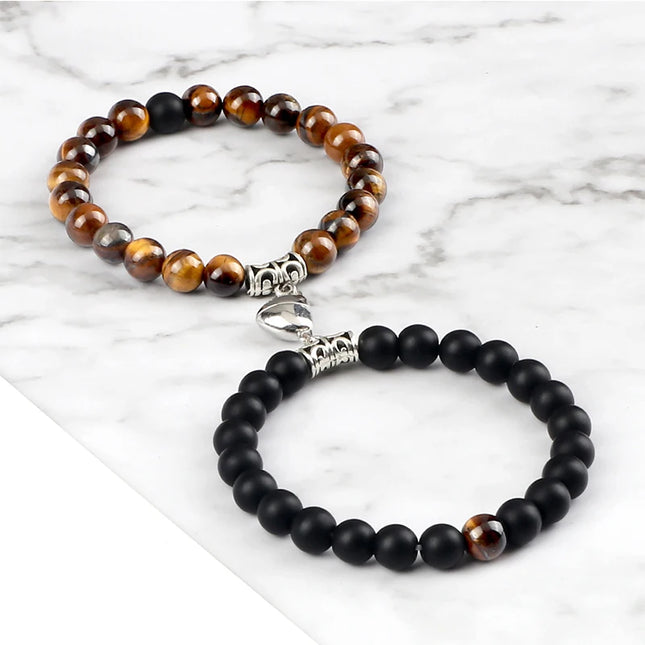 Reliatonny Natural Stone Beads Bracelet For Lovers Magnet by zapcart