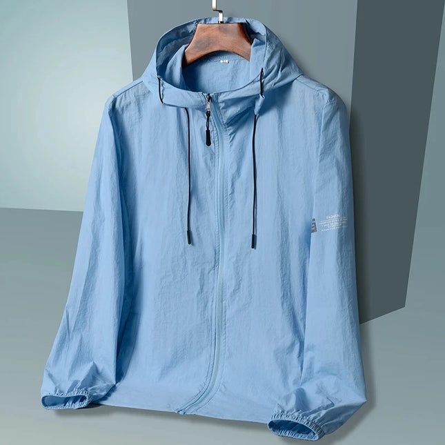 CN Jiangsu Men Hooded Summer Windbreaker Sun Protection by zapcart