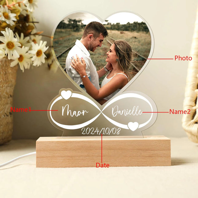 Personalized Photo Frame For Couples Gift Acrylic Plaque by zapcart