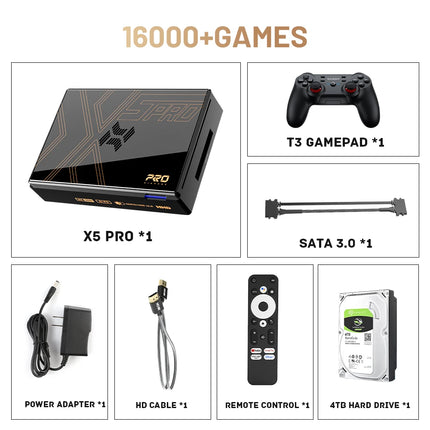 Kinhank Super Console X5 Pro Retro Game Console 4TB For TV by zapcart