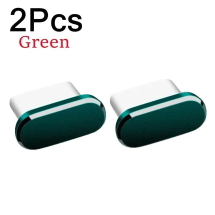 Choice Metal Dust Plugs For iPhone Type C Port 2 Pack Guard by zapcart