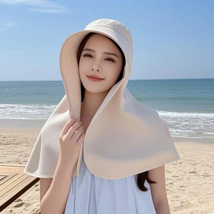 1/2/3PCS Summer Women's Sun Protection Sunshade UV Protection Hat Large Brim Face Covering Hat Face Mask Neck Protection Hat by zapcart