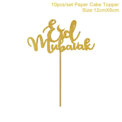 FENGRISECN Eid Mubarak Banner Plates Ramadan Tableware Kit by zapcart