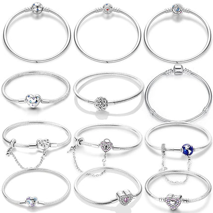 IQMAC Original Sterling Silver 925 Charm Bracelet For Women by zapcart