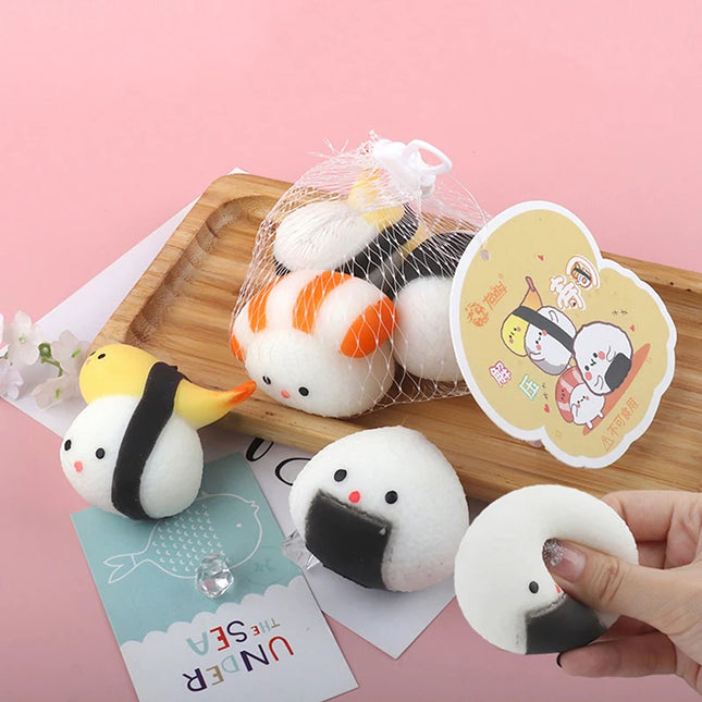 Sushi Squishy Food Simulation Toy Soft Sensory Squeeze Anti Stress Ball Mochi Squishy Abreact Vent Toy Party Gift Bag Stuffers by zapcart