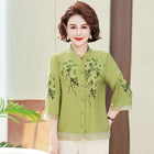 Summer Embroidered Shirt For Women Lightweight Versatile by zapcart