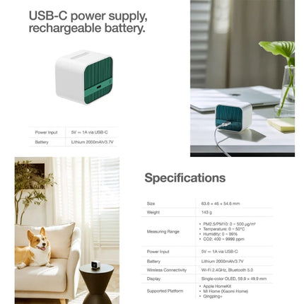 Qingping Air Detector Smart CO2 PM25 PM10 For Home by zapcart