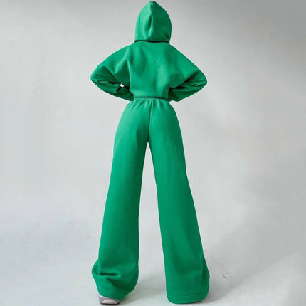 Kalenmos Women Hooded Tracksuit Set Two Piece Comfort by zapcart