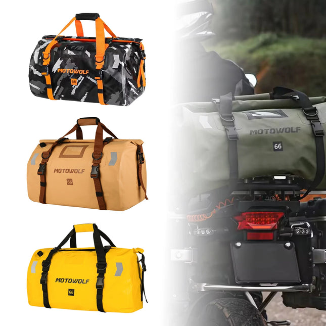Soyavision Motorcycle Waterproof Tail Bag 66L for Riders by zapcart