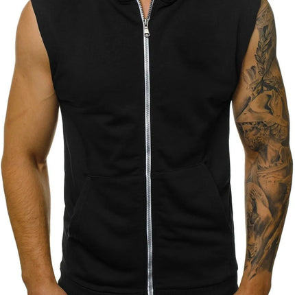 Mens Slim Summer Hooded Sleeveless Vest CN Guangdong by zapcart