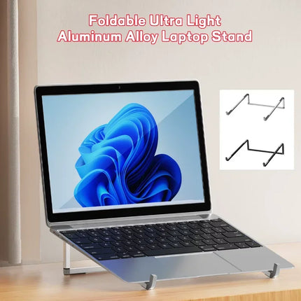 Aluminum Laptop Stand Height Increase Folding Anti Slip by zapcart