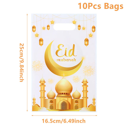 QIFUCN Eid Mubarak Gift Bags Plastic Treat Muslim Ramadan by zapcart