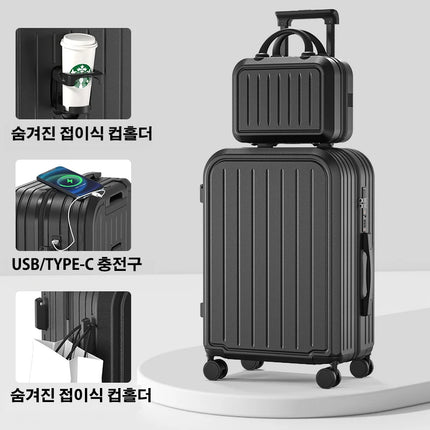 Korean Style Girls Luggage With Large Capacity 360 Wheels by zapcart