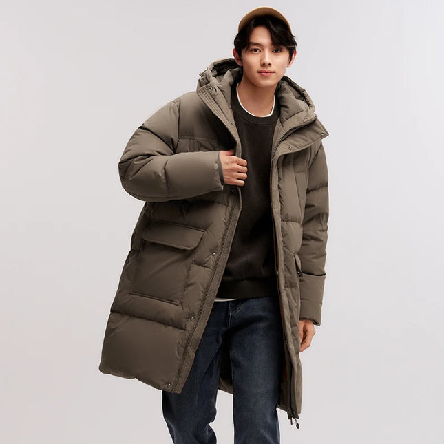 Semir Men Down Jacket Waterproof Long Winter Coat Outerwear by zapcart