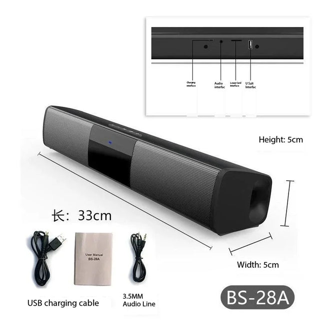 Honoursacy BS28B Bluetooth Soundbar 40W Immersive TV Theater by zapcart
