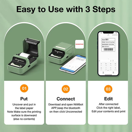 Niimbot B21 Mini Portable Thermal Label Printer For Home by zapcart