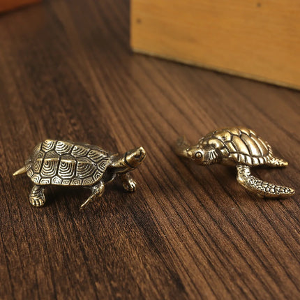 Choice Copper Turtle Statue Vintage Brass Desktop Feng Shui by zapcart