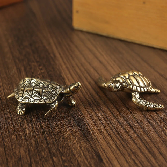Choice Copper Turtle Statue Vintage Brass Desktop Feng Shui by zapcart